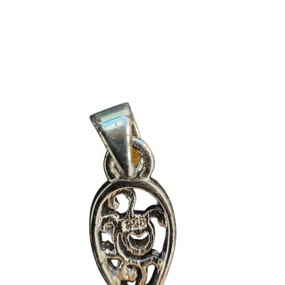 Silver 925 Cross Pendant Filigree Open Ironworks - Picture 6 of 6